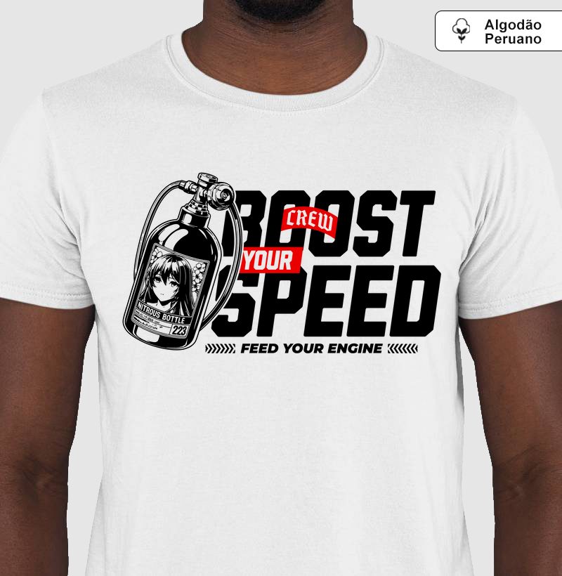 Camiseta Algodão Peruano - Boost Your Speed