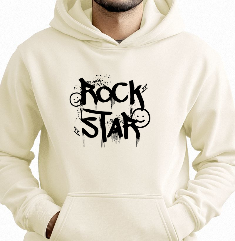 Rock Star: Moletom com Bolsos - Destaque Seu Estilo com Atitude e Brilho