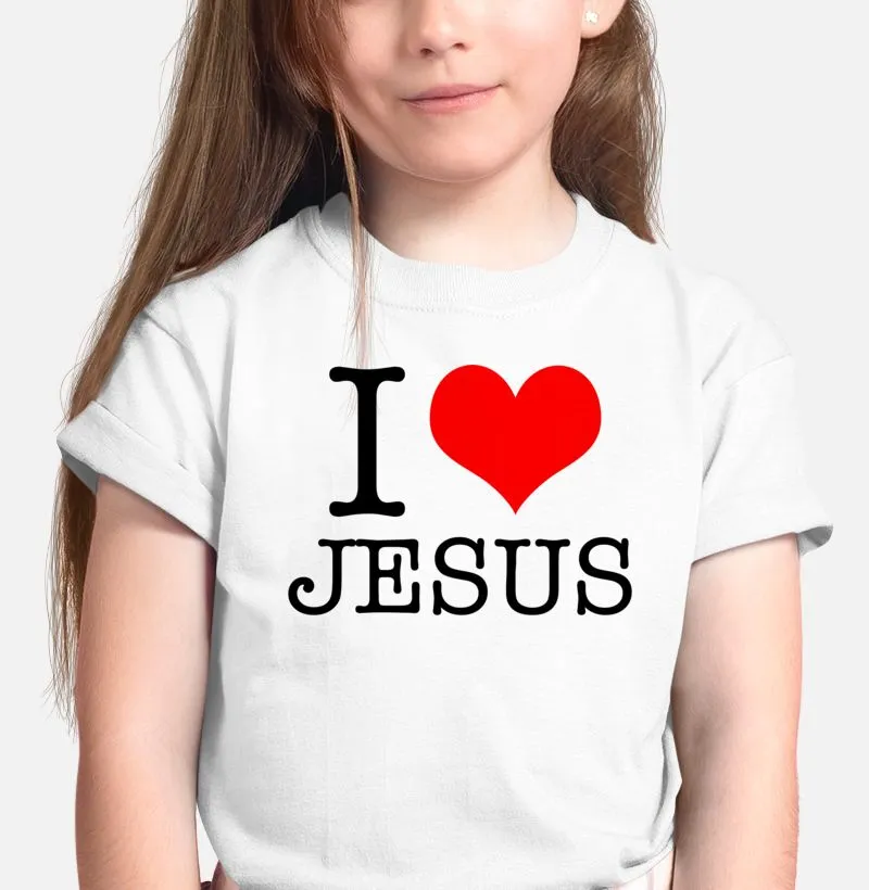 Camiseta Infantil - I Love Jesus
