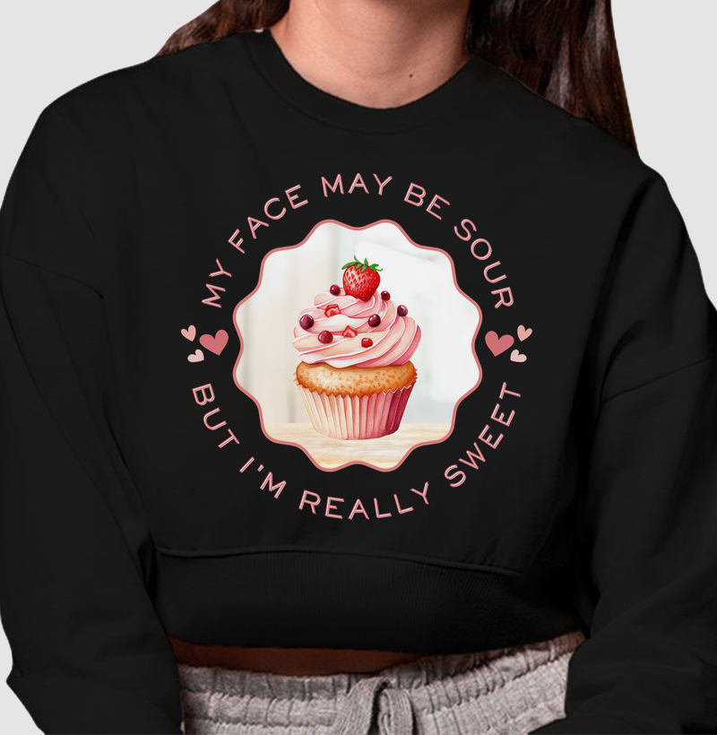 HONESTEE CUPCAKE Cropped Moletom