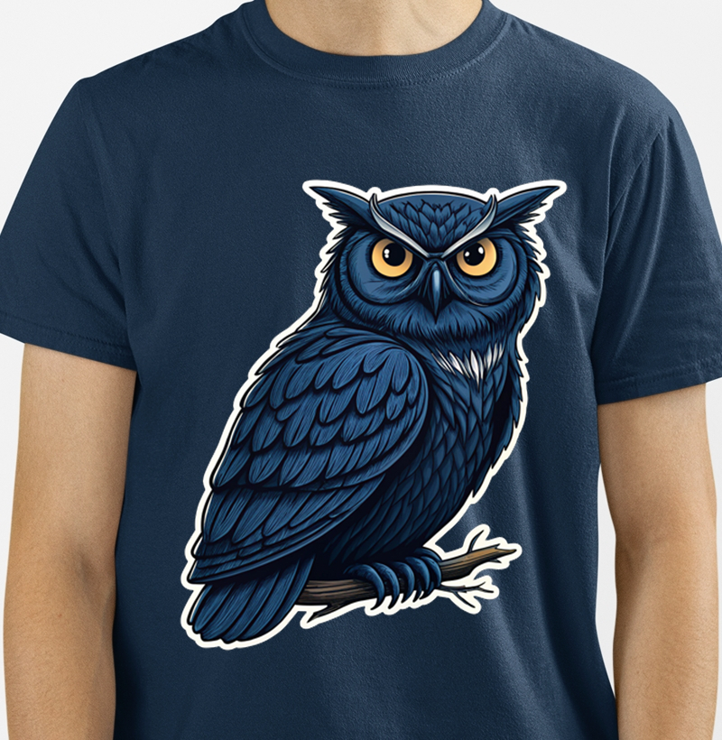 Dark blue owl