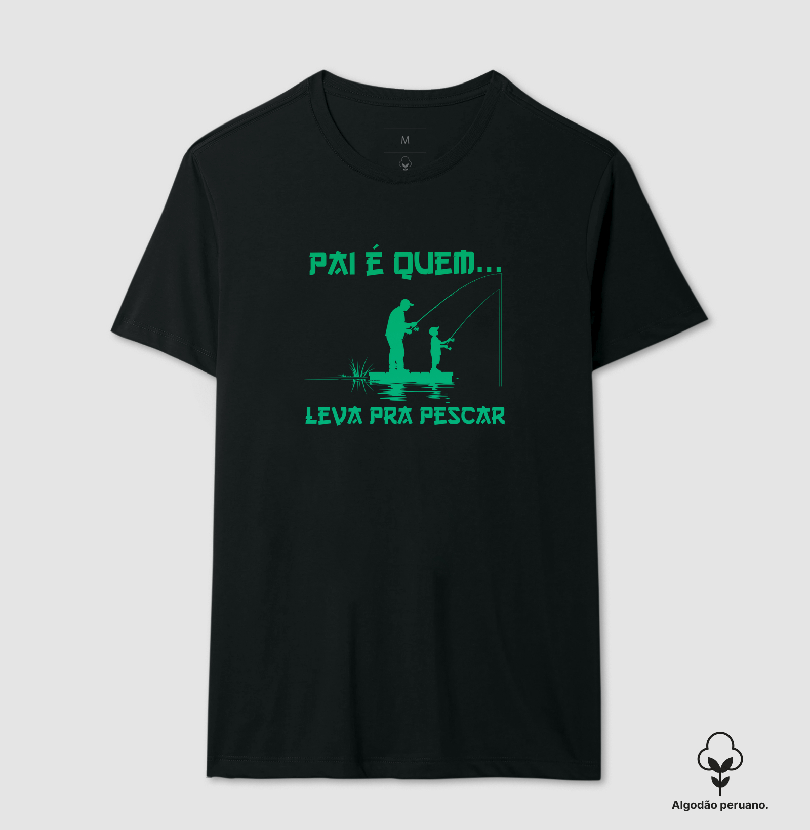 Pai é quem leva pra pescar