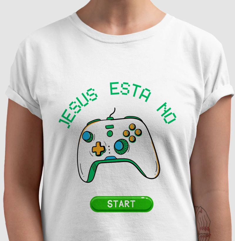 Camiseta “JESUS ESTÁ NO CONTROLE”: O Divino e o Digital em Harmonia 