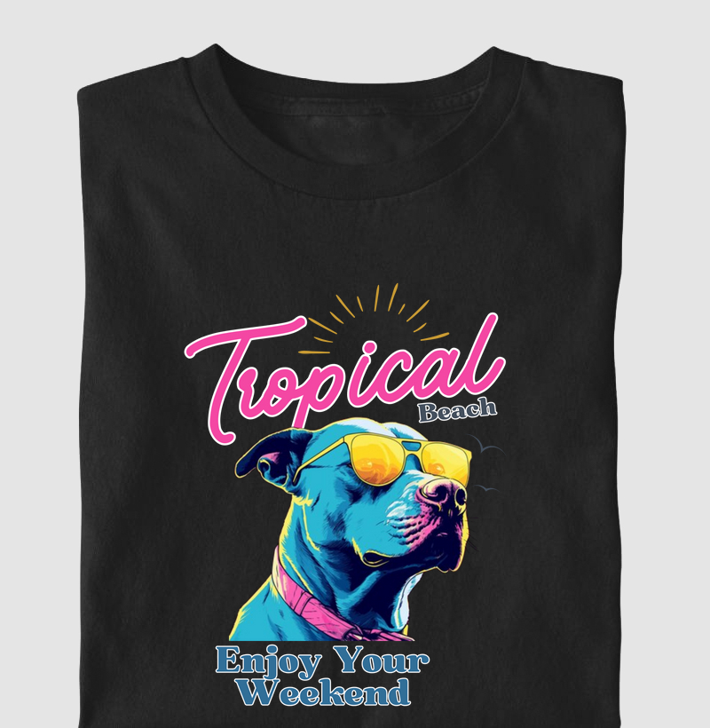 Tropical beach enjoy your weekend