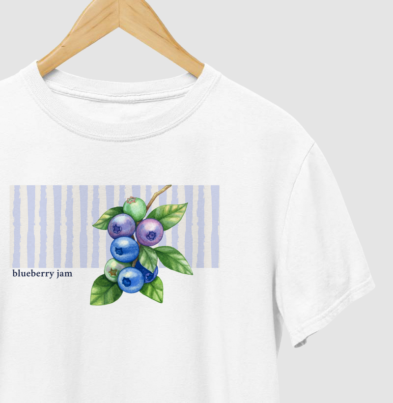 T-shirt mirtilo listrado