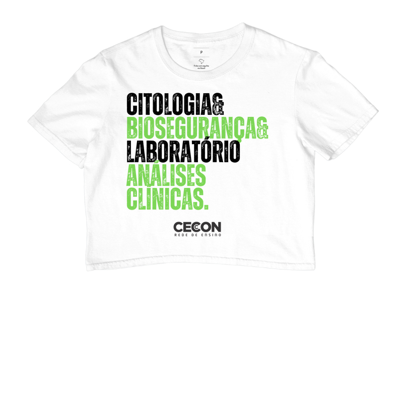 Camisa laboratorio e analises clinicas