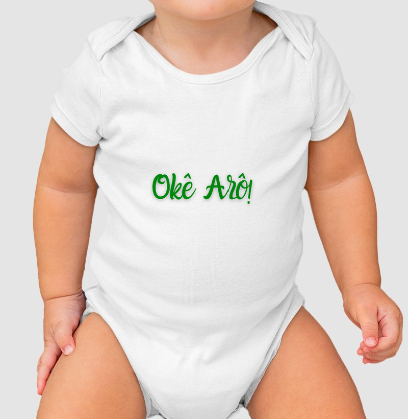 Oxóssi - Saudação Verde - Body Branco