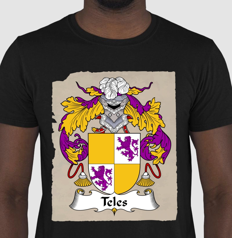 Camiseta Brasão Família Teles Símbolo Sobrenomes