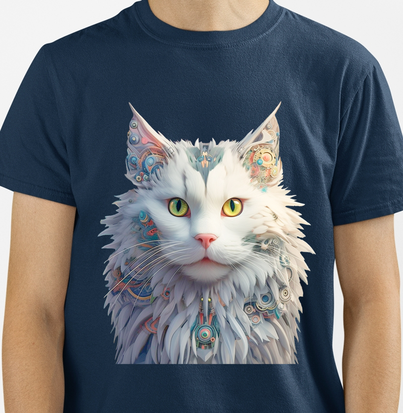 Camiseta Gato Branco