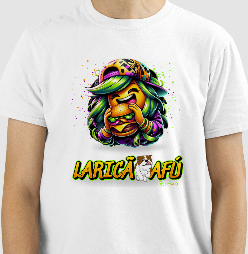Camiseta Estampada Try Afú: Moda Urbana, Estilo com Estampa Exclusiva "Laricão"