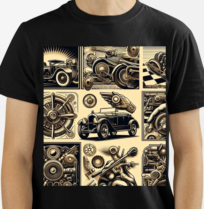 Camisetas T-shirt D. VITOR STOR - Old Cars Two Cores Diversas
