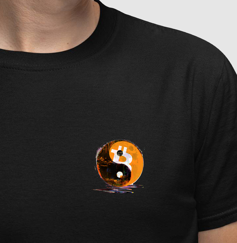 Bitcoin Yin Yang - Minimalista