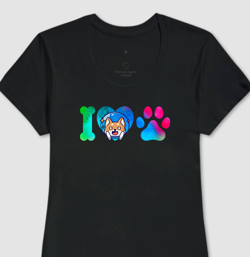 Camiseta Dog Love Feminino 