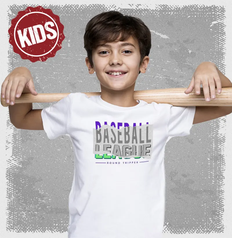 Camiseta infantil Baseball League