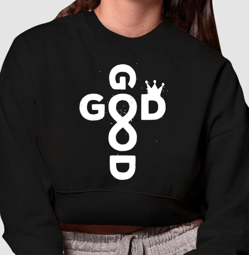 GOD GOOD - moletom cropped