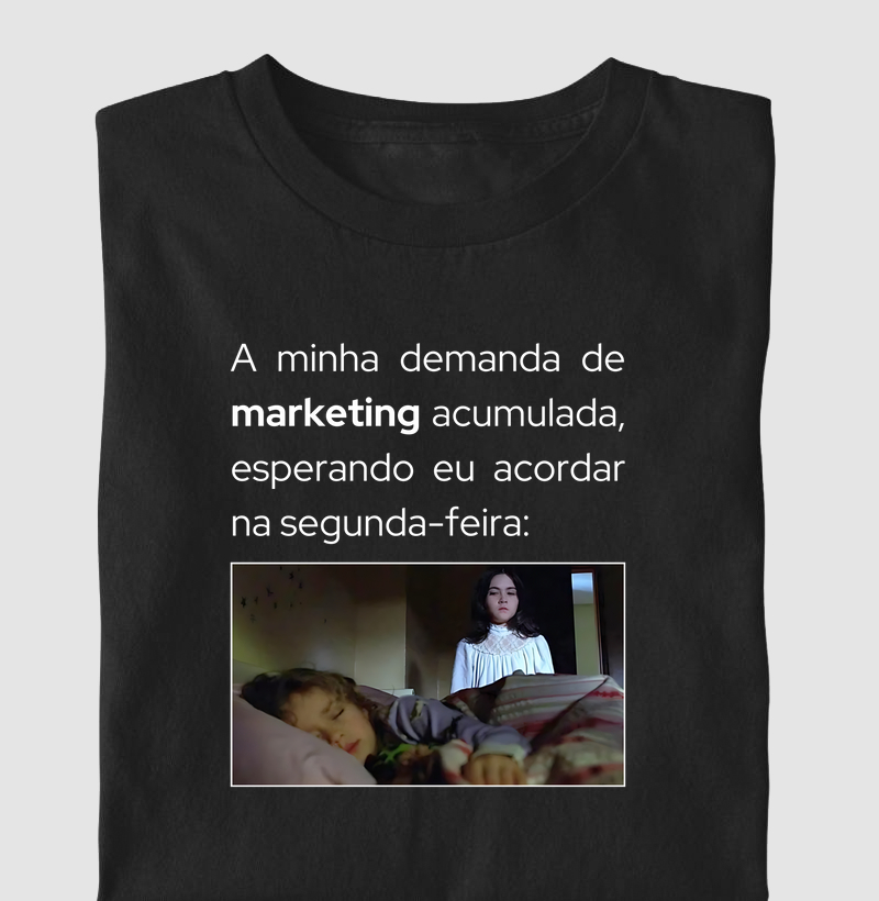 A minha demanda de marketing acumulada, esperando eu acordar na segunda-feira