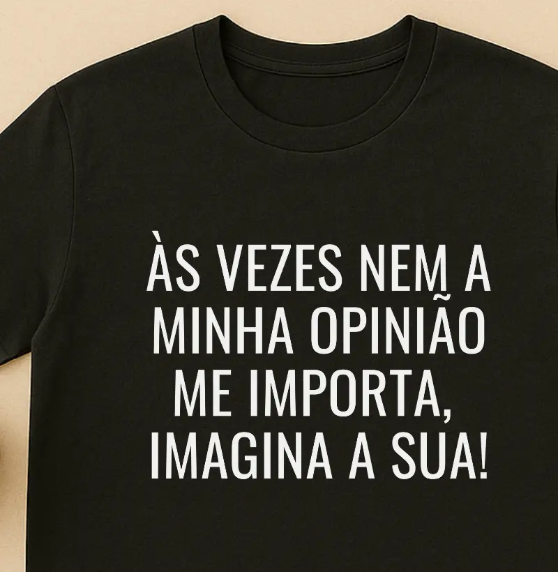 Às vezes nem a minha opinião me importa, imagina a sua!