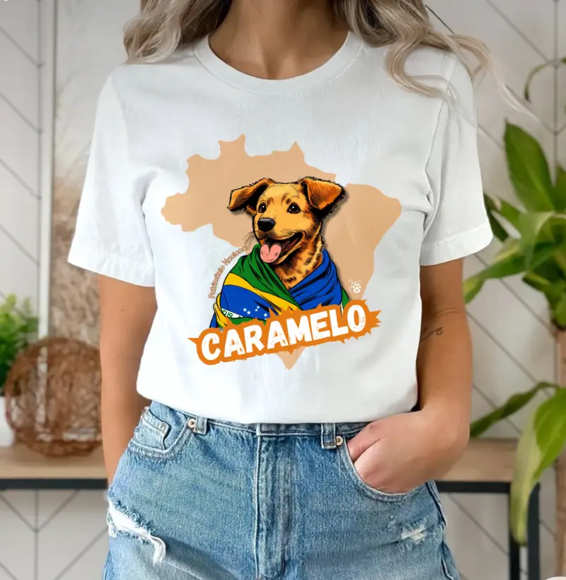 [Camiseta] Caramelo Patrimônio Nacional - Vira Lata