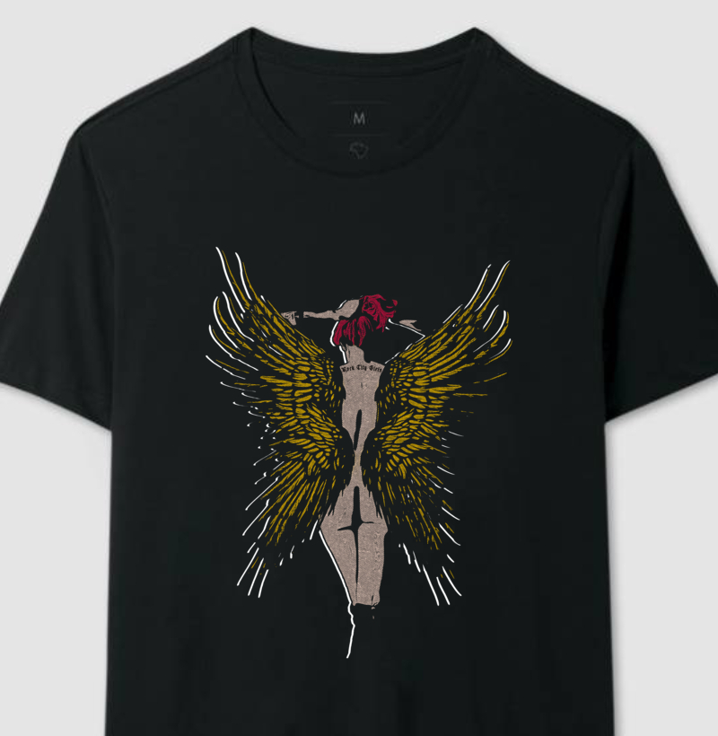 Fallen Angel - Camiseta Rock City Girls