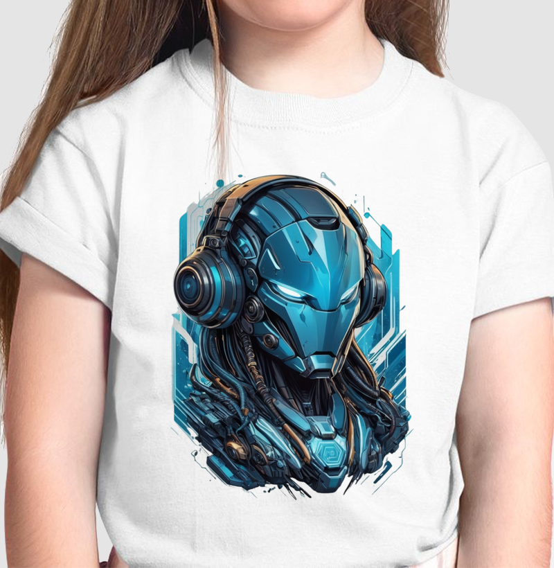 Cyber Warrior: Camiseta Infantil - Futurista