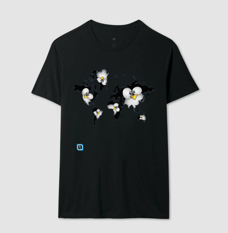 Camisa Linux Force - Mapa múndi