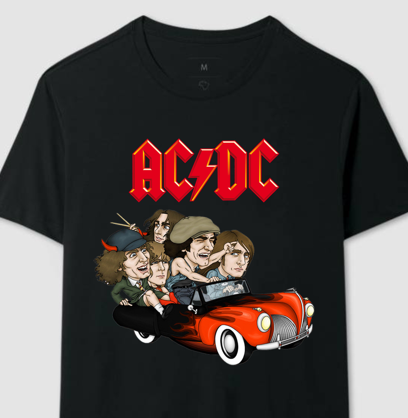 Camiseta AC DC - Cartoon
