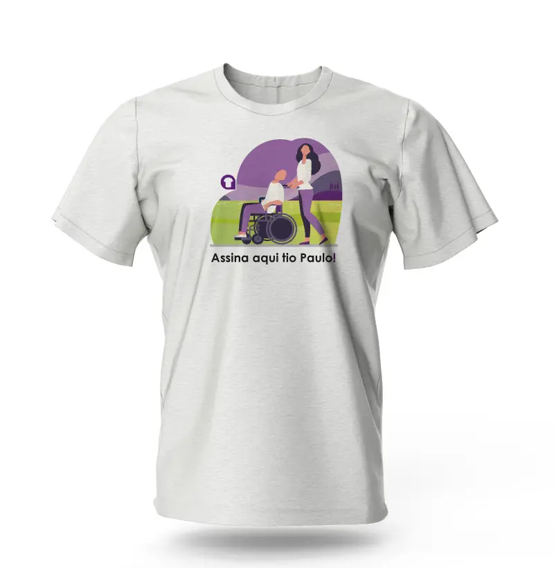 Camisa com Frase - Assina aqui tio Paulo!