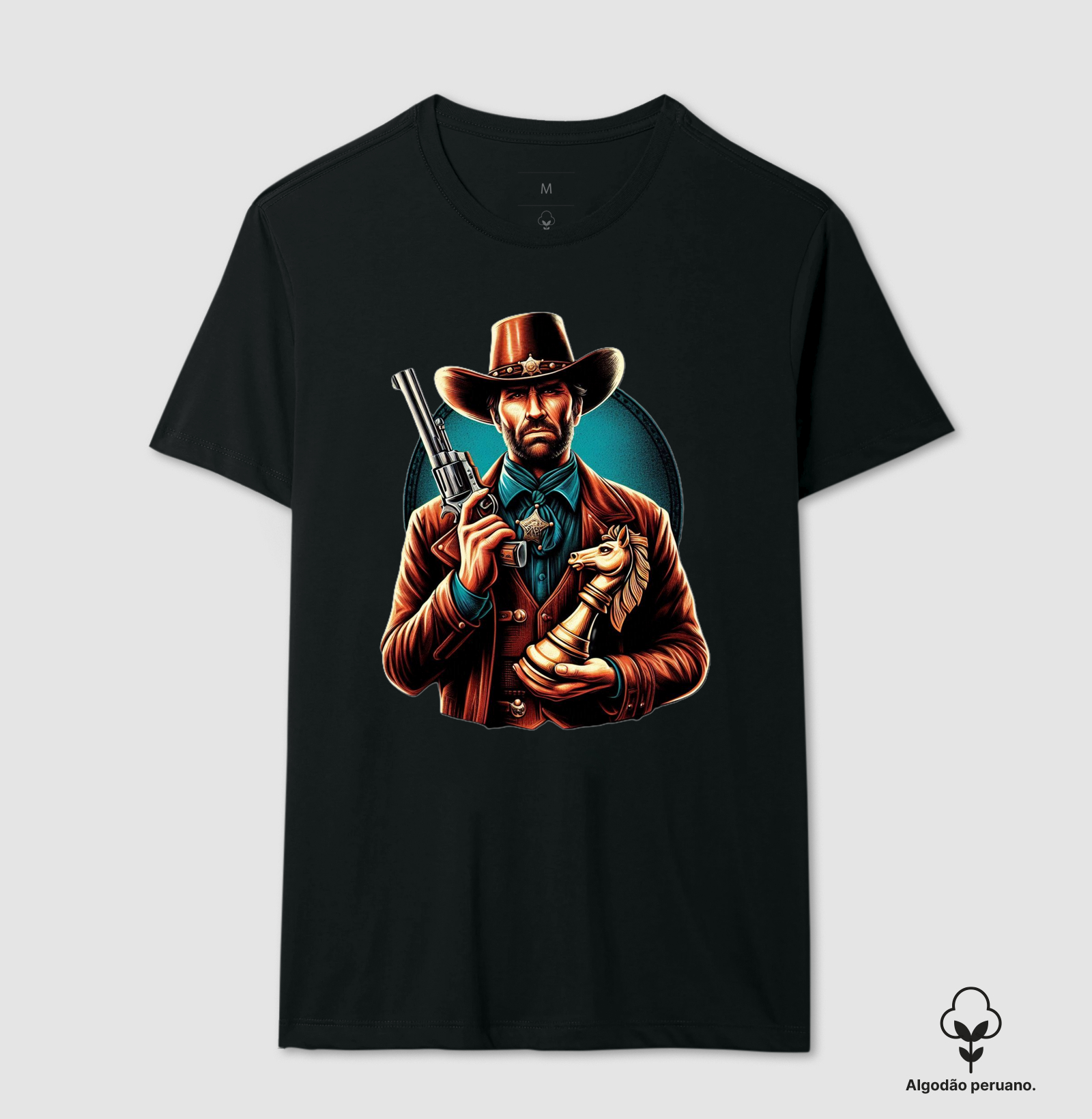 Cowboy no centro