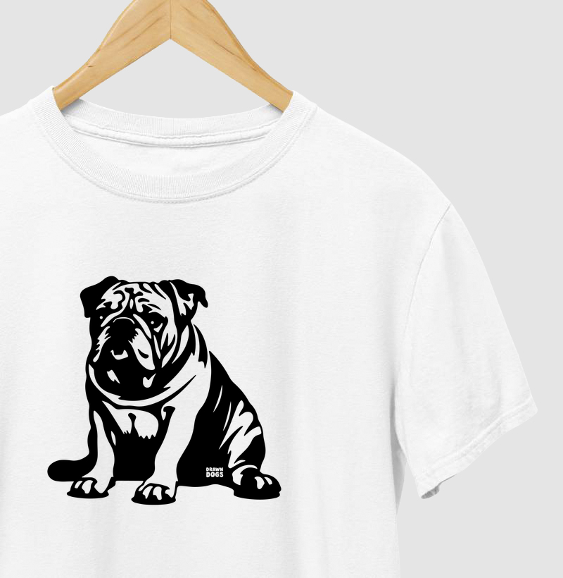 Bulldog inglês sentado