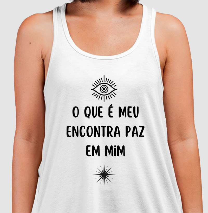 O que é meu encontra paz em mim