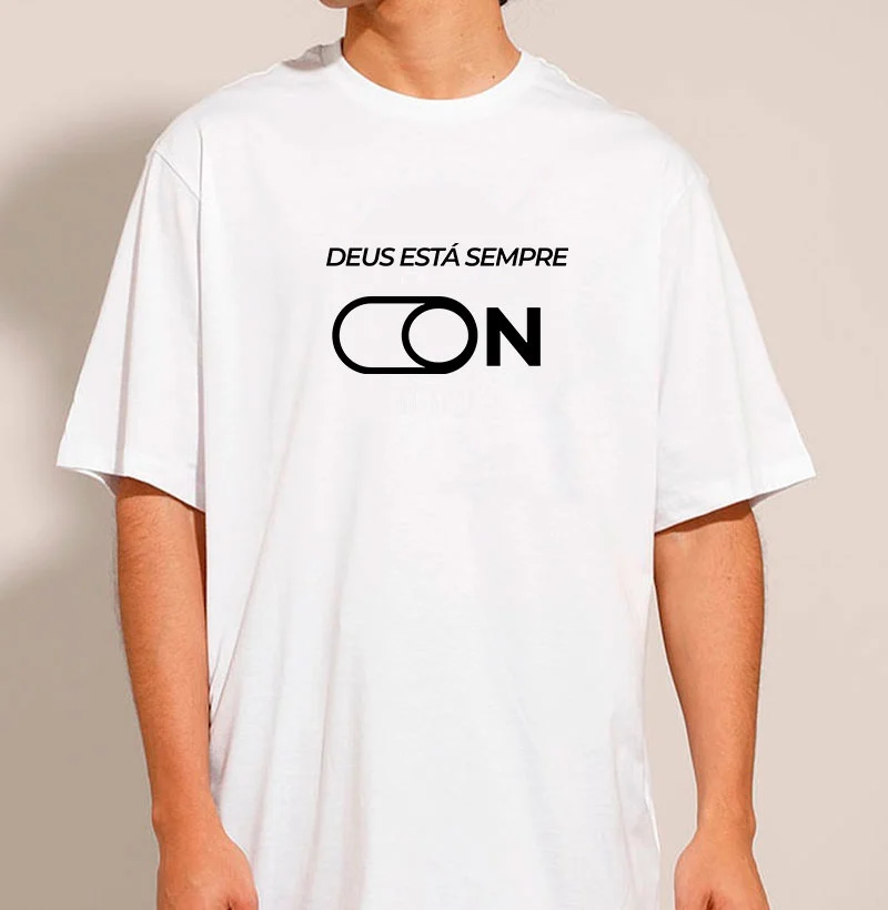 Camiseta Deus está Sempre ON