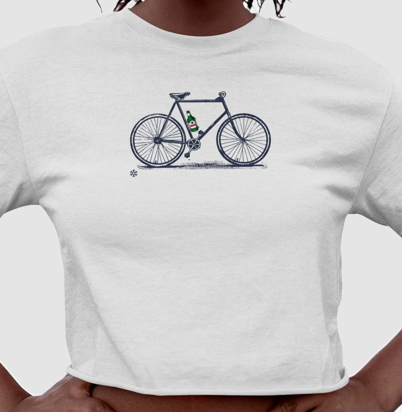 Camiseta Cropped Bike w/ Beer
