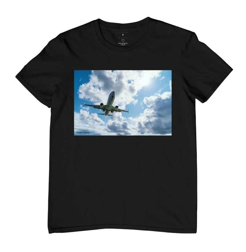 Camiseta avião pousando