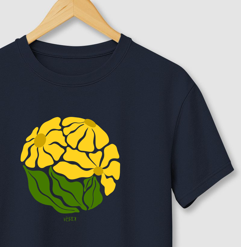 Flor amarela circular