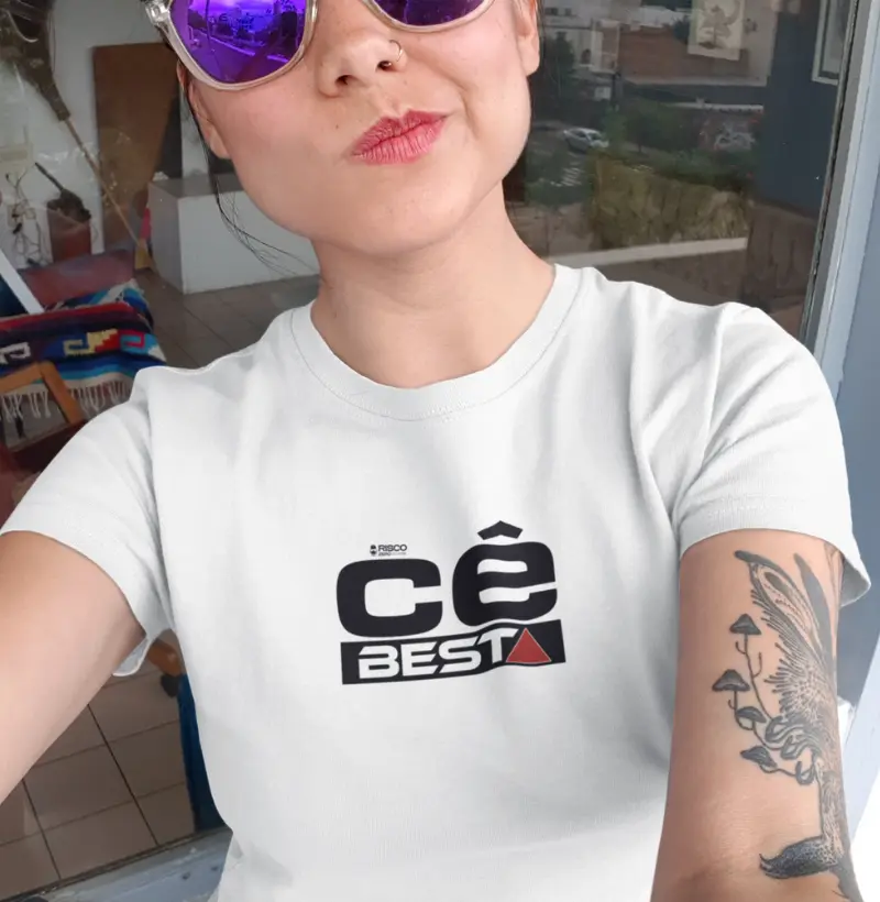 T-Shirt Feminina Branca - Cê Besta