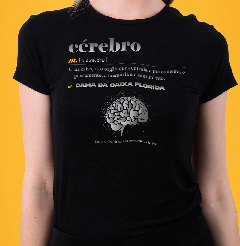 Camiseta Cérebro Definições - feminina