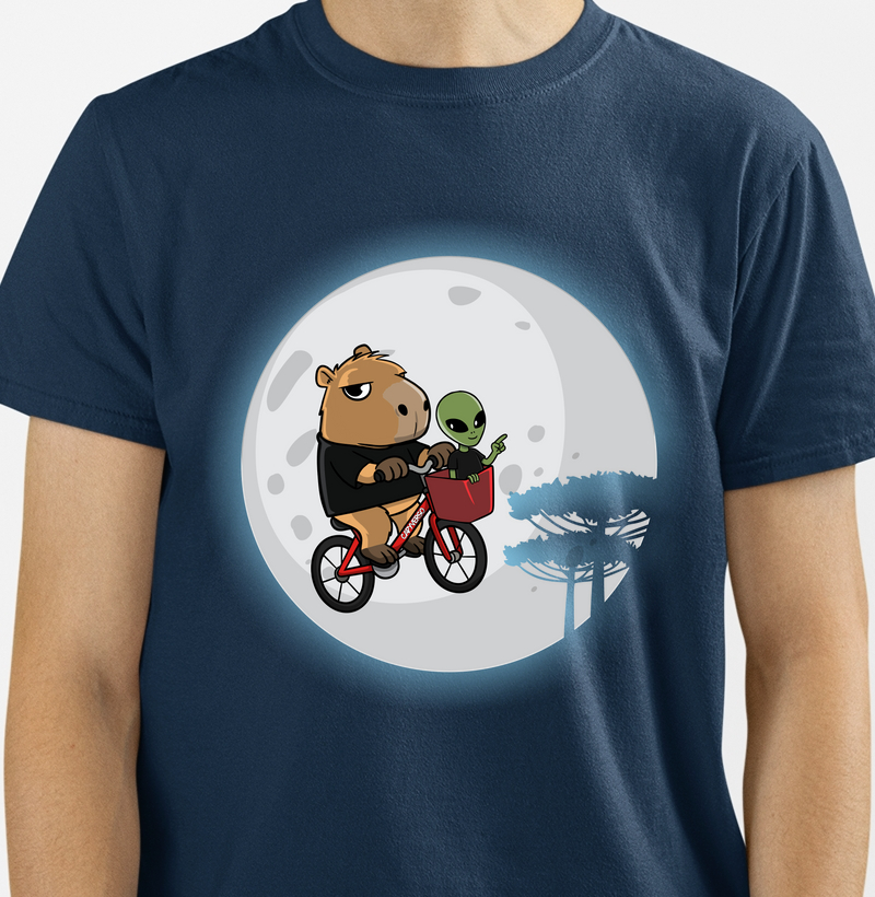 Camiseta Capivara Extraterrestre retro