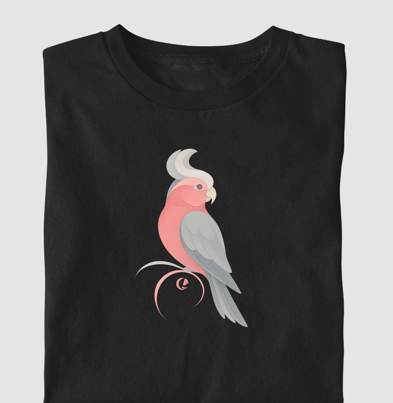 Camiseta - Cacatua Galah em Movimento