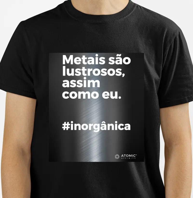 Metais são lustrosos, assim como eu.
