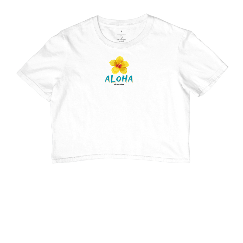 Cropped Aloha Flower Ty