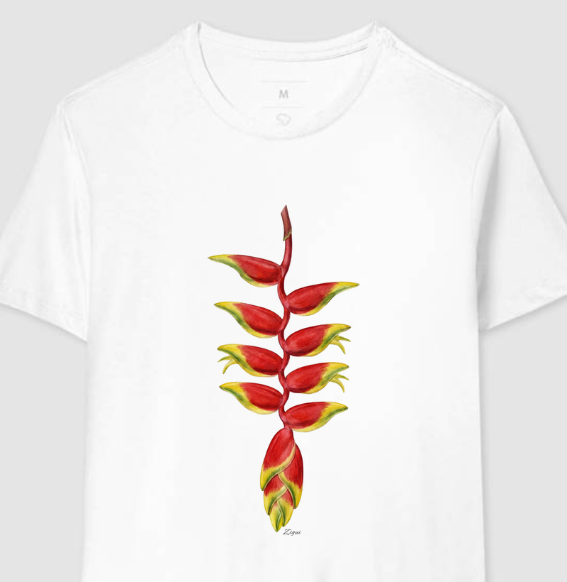Camiseta Helicônia  | Coleção Aquarela Nativa