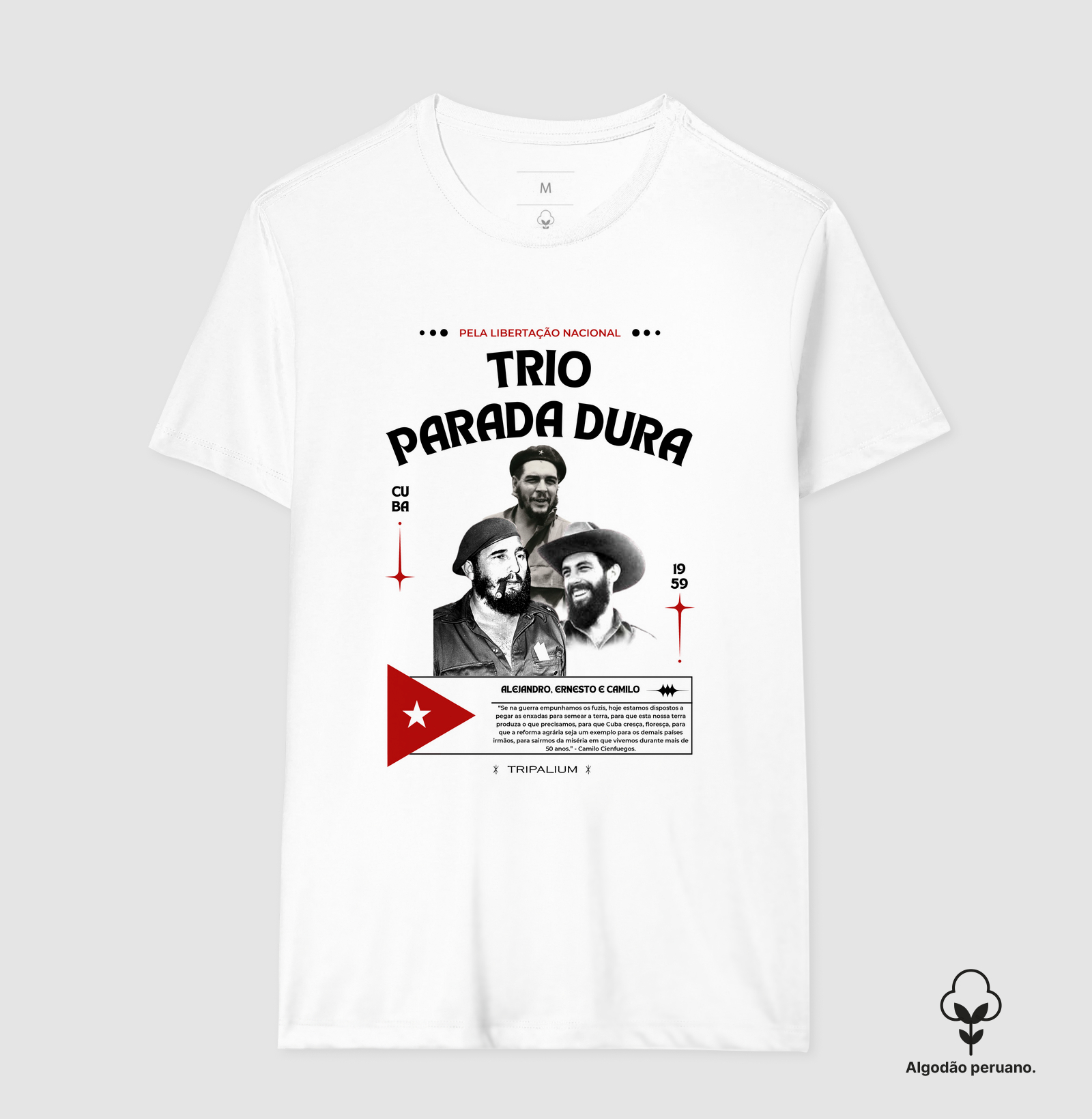 Camiseta Trio Cubano Algodão peruano