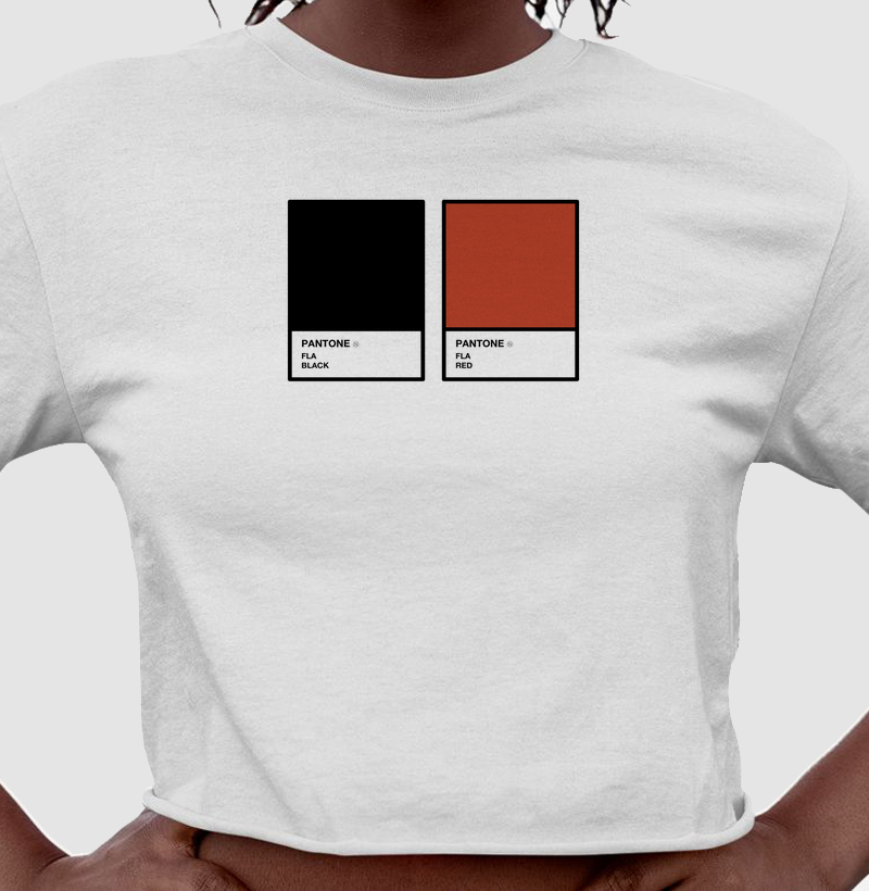 Cropped Pantone Vermelho e Branco