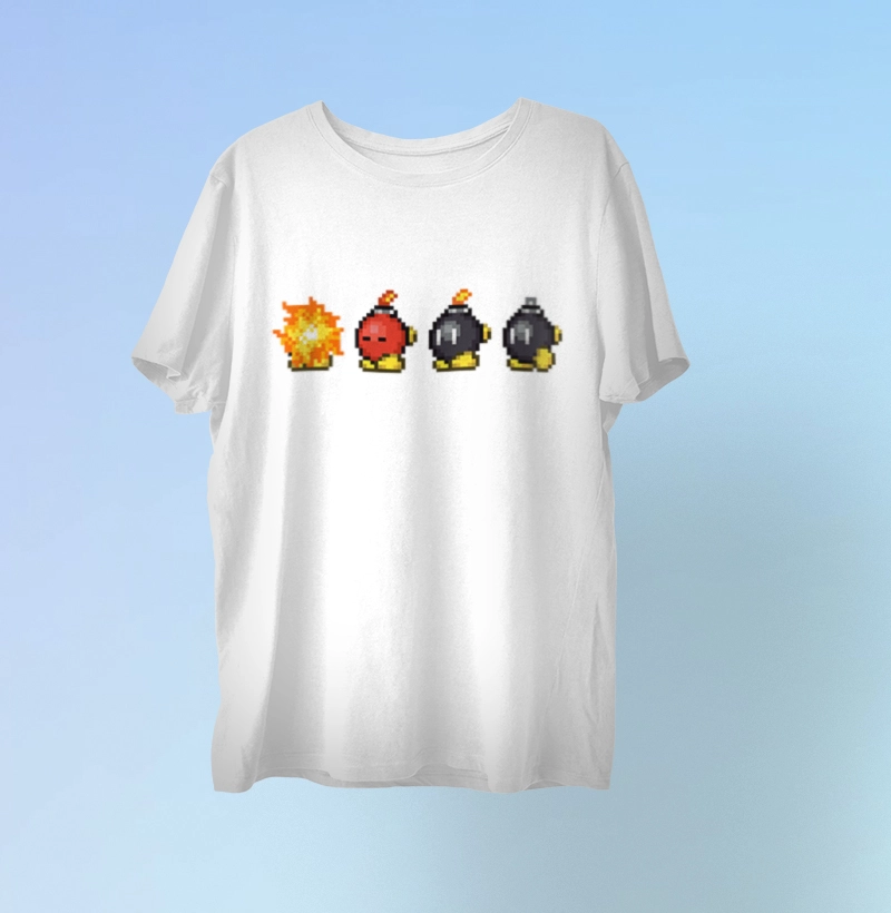 T Shirt Bombinhas Crypto Pixel Branca