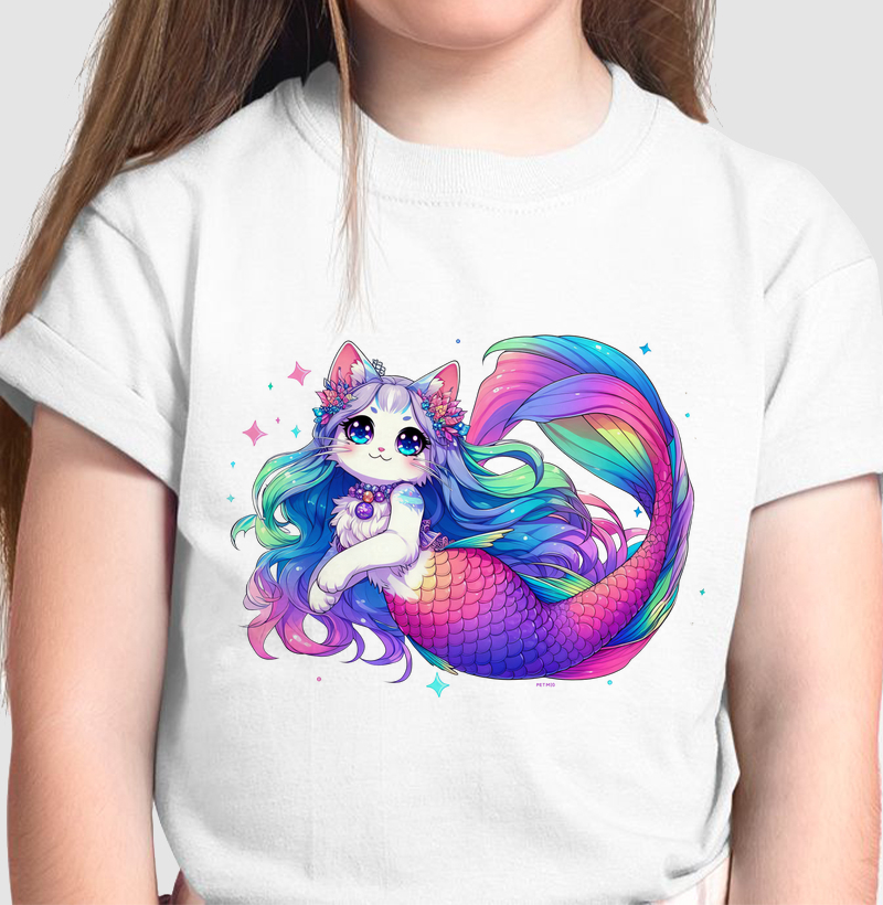 Camiseta infantil Be a Purrmaid