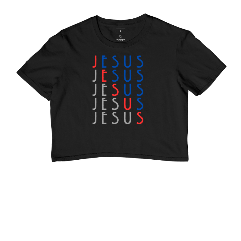Estampa Jesus Diagonal Azul Mar. Fem.