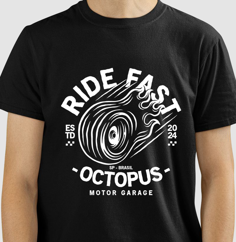 Camiseta Octopus Ride Fast 