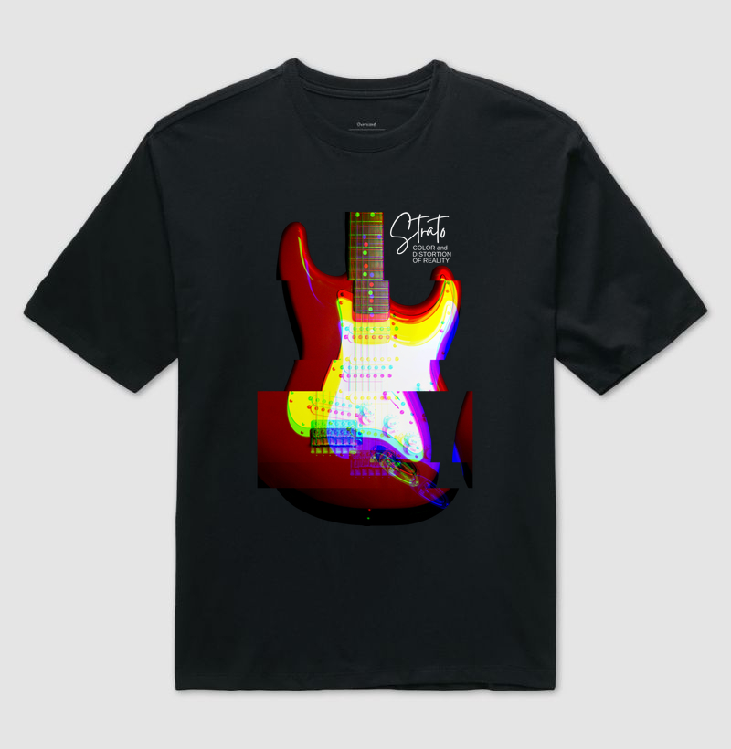 Oversized Guitar Distortion Color