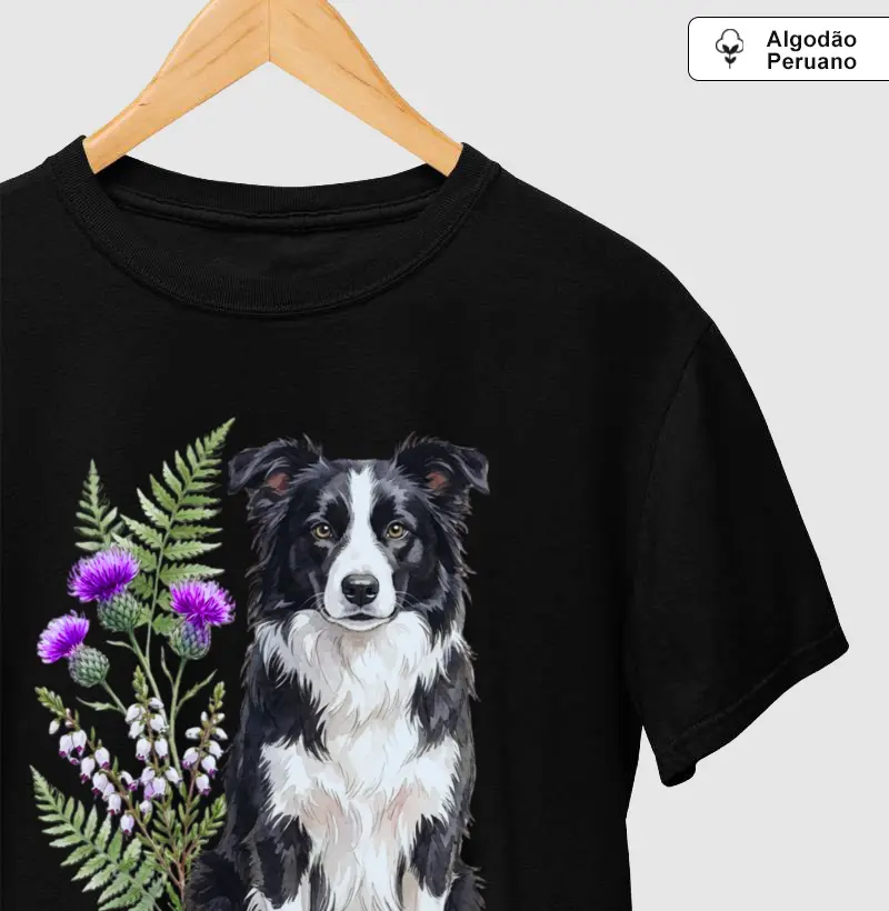 Border Collie Floral Equilíbrio
