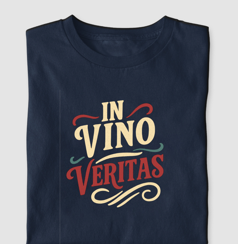 Camiseta In Vino Veritas Lettering